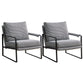 Industrial Arms Included Chair 28.34" Wide Pillow Back Square Arm Chair Polyester Polyester Blend 2 Piece Set Clearhalo 'Accent Chairs' 'accent_chairs' 'Chairs & Seating' 'furn' 'furn_accent_chairs' 'Furniture' 'Living Room Furniture' 6279506