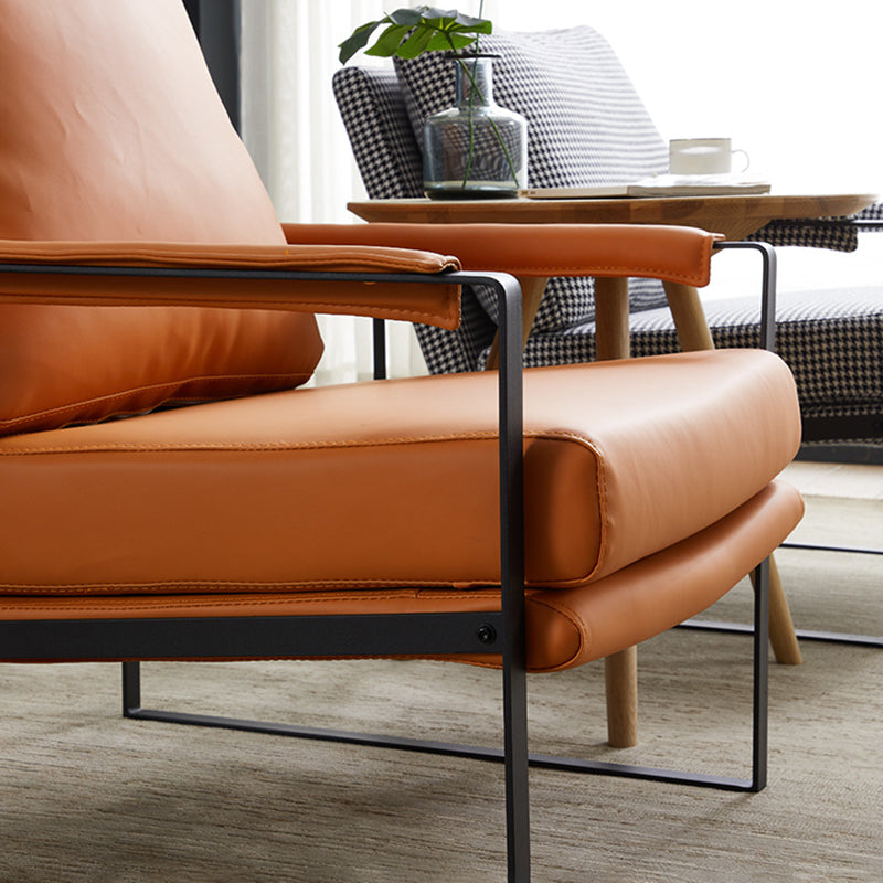 Industrial Arms Included Chair 28.34" Wide Pillow Back Square Arm Chair Clearhalo 'Accent Chairs' 'accent_chairs' 'Chairs & Seating' 'furn' 'furn_accent_chairs' 'Furniture' 'Living Room Furniture' 6279512