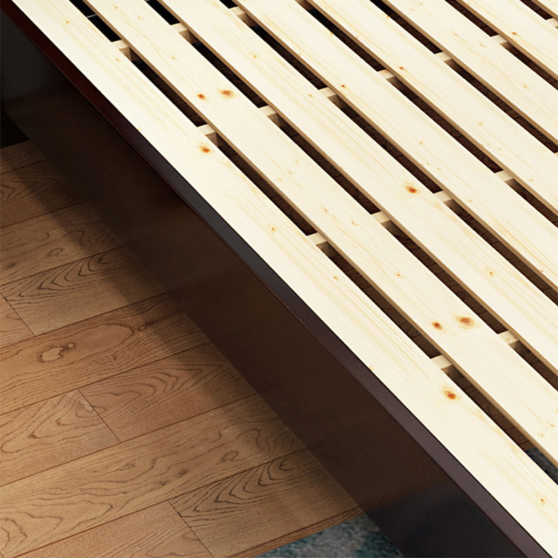 Lit de panneau traditionnel en bois massif