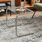 Tavolo laterale in metallo modernistico C vetro Topta laterale superiore per soggiorno