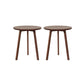 Table d'appoint contemporaine en bois massif, table d'appoint de salon marron