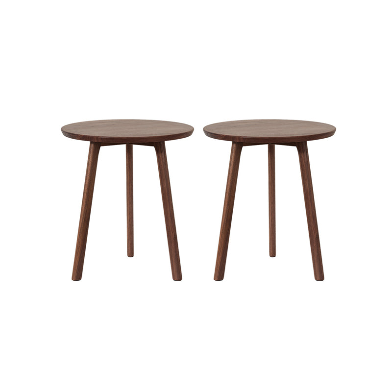 Table d'appoint contemporaine en bois massif, table d'appoint de salon marron