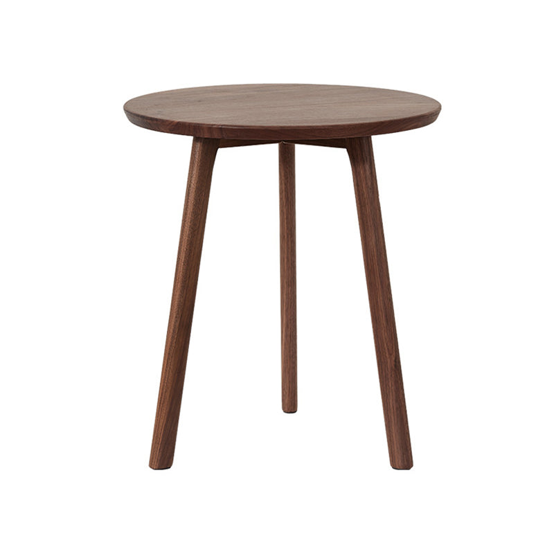 Table d'appoint contemporaine en bois massif, table d'appoint de salon marron