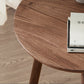 Table d'appoint contemporaine en bois massif, table d'appoint de salon marron