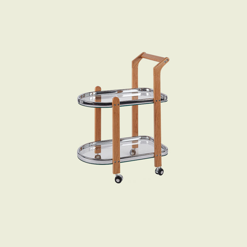 Mesa de vidrio geométrico contemporánea de la mesa de vidrio de vidrio con estante