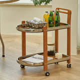 Mesa de vidrio geométrico contemporánea de la mesa de vidrio de vidrio con estante