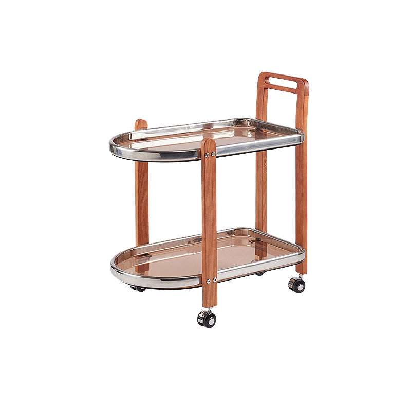 Mesa de vidrio geométrico contemporánea de la mesa de vidrio de vidrio con estante