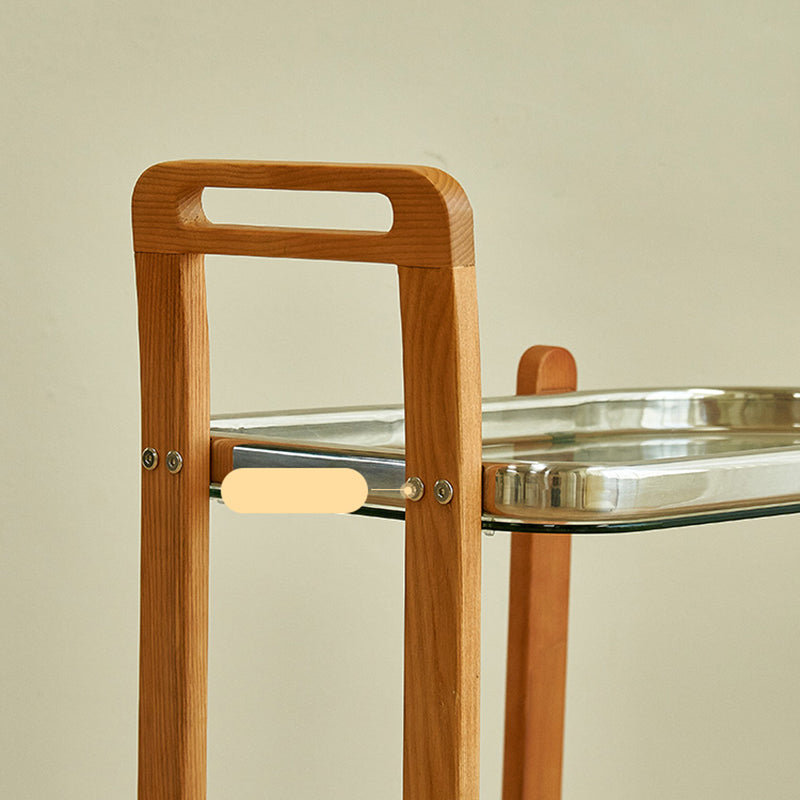 Mesa de vidrio geométrico contemporánea de la mesa de vidrio de vidrio con estante