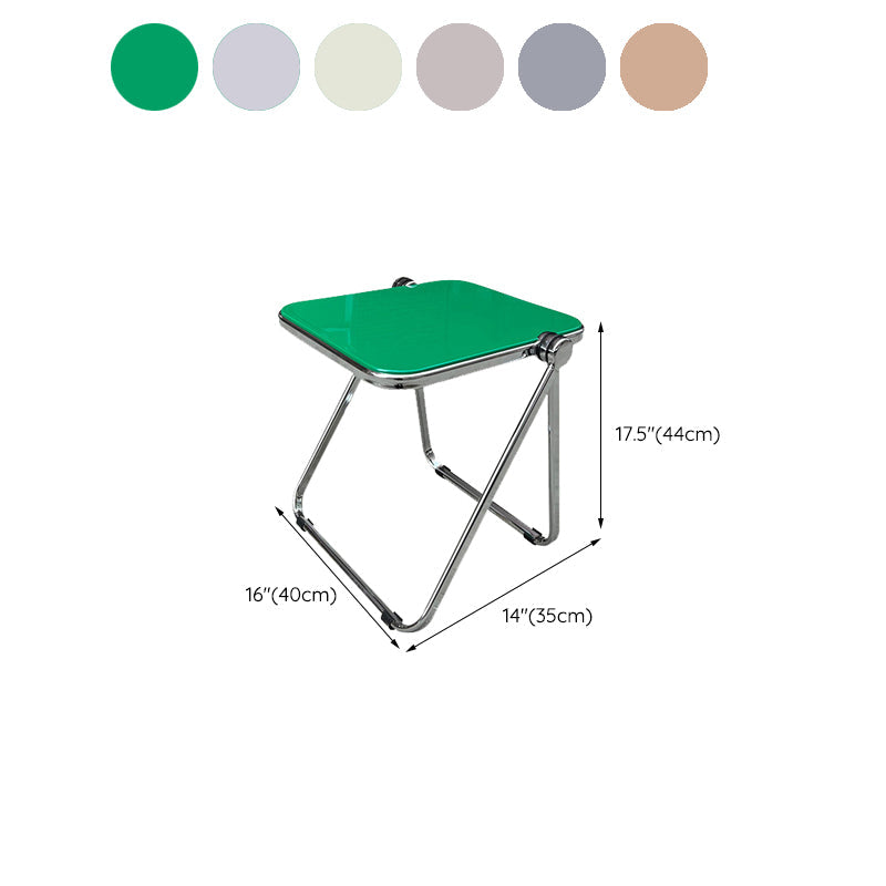 Contemporary Metal X-base End Slide Table Rectangular Side Table Clearhalo 'Coffee & Accent Tables' 'End & Side Tables' 'end_side_tables' 'furn' 'furn_end_side_tables' 'Furniture' 'Living Room Furniture' 6279960