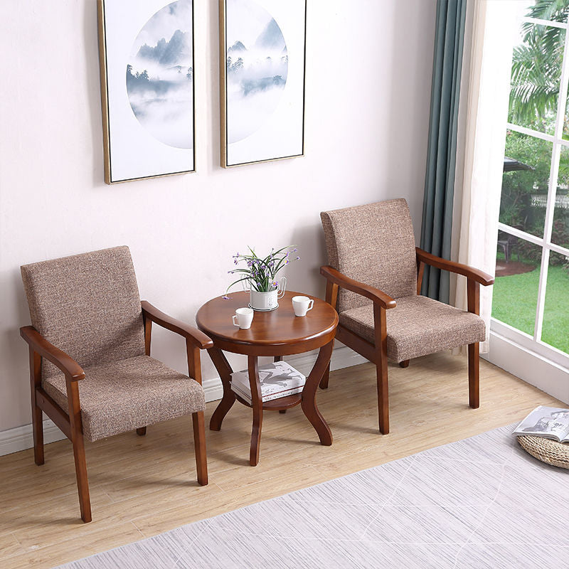 Traditioneller Beistelltisch aus Massivholz mit 4 Beinen für das Wohnzimmer