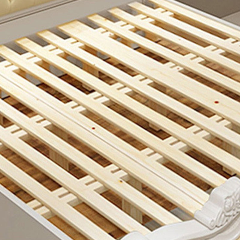 Victorian Upholstered Headboard Standard Bed Solid Wood Bed with Footboard Clearhalo 'Bedroom Furniture' 'Beds' 'furn' 'furn_beds' 'Furniture' 6280022