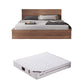 Brown Wood Platform Bed Frame with Headboard Panel Bed Lift Up Storage