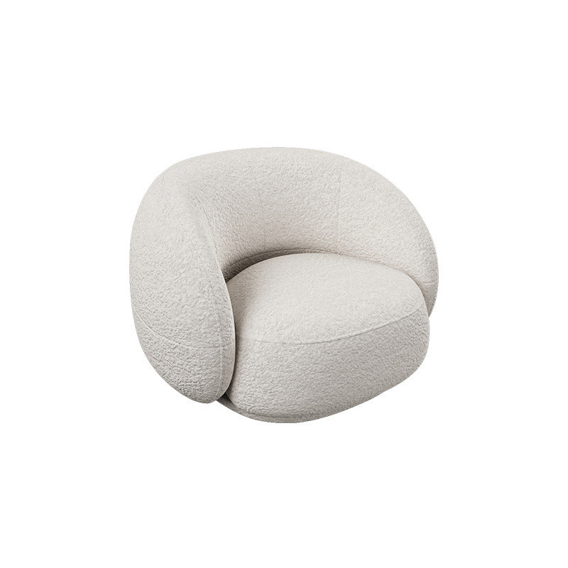 Zeitgenössischer weißer Wolle Hangarm gekrümmtes Sofa für Wohnzimmer