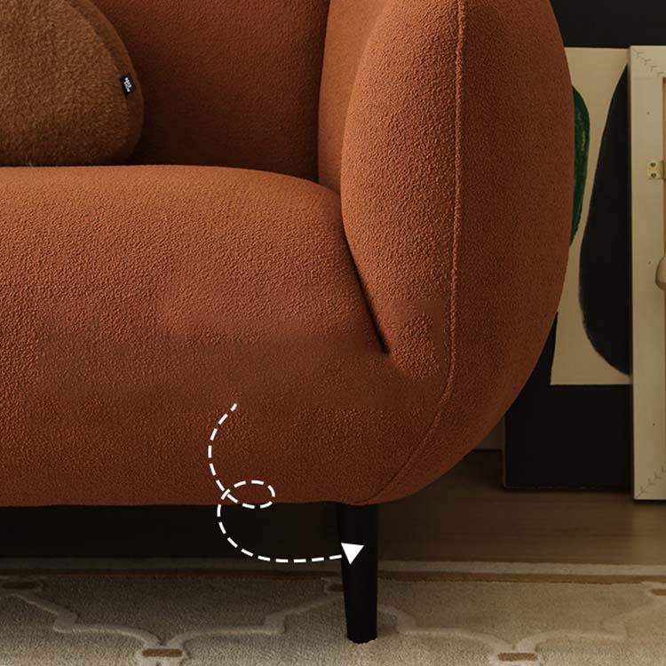 Contemporary Wool Standard Sofa with Tight Back and Tuxedo Arm