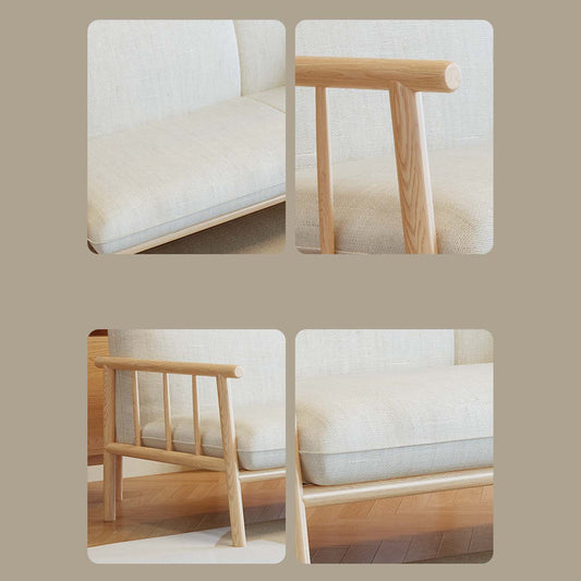 Modern 30.31" H Cotton Blend Wood Frame Square Arm Sofa for Living Room Clearhalo 'furn' 'furn_sofas' 'Furniture' 'Living Room Furniture' 'Sofa' 'sofas' 6280126