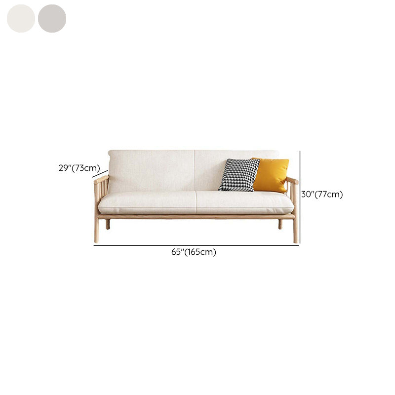 Modern 30.31" H Cotton Blend Wood Frame Square Arm Sofa for Living Room Clearhalo 'furn' 'furn_sofas' 'Furniture' 'Living Room Furniture' 'Sofa' 'sofas' 6280129