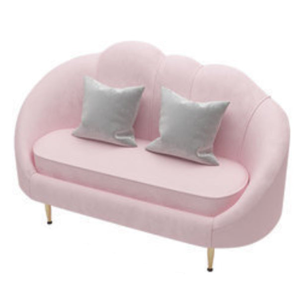 Sofá de terciopelo contemporáneo con brazo inclinado y espalda apretada para apartamento