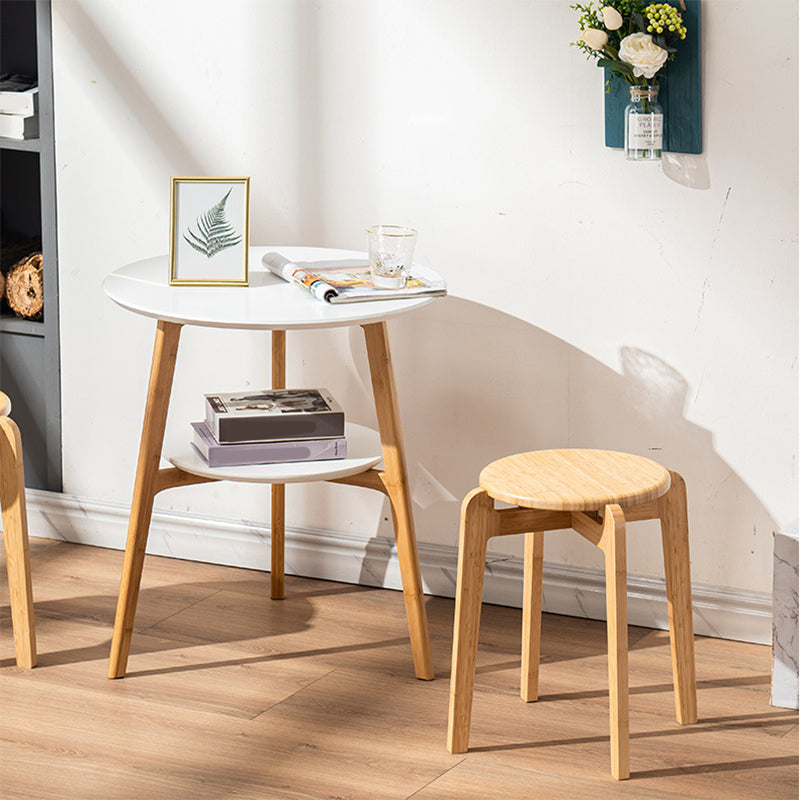 Tavolino contemporaneo a 3 gambe con tavolino a doppio livello