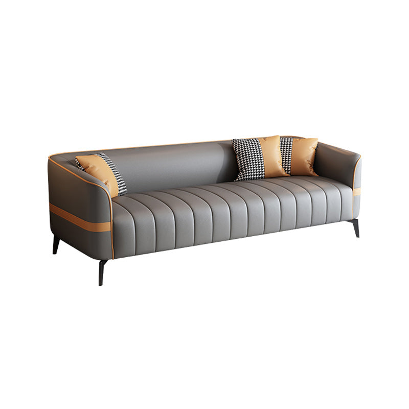 Eigentijds 25.59 "H Faux Leather Tuxedo Arm Sofa voor woonkamer