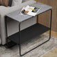 Contemporary Rectangular Side Table Slate Top Sled End Table