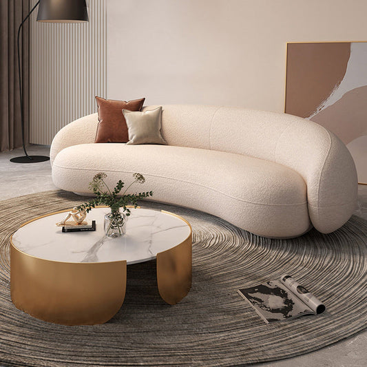 Contemporary Velvet/Wool Sofa with Tuxedo Arm and Tight Back Clearhalo 'furn' 'furn_sofas' 'Furniture' 'Living Room Furniture' 'Sofa' 'sofas' 6280310