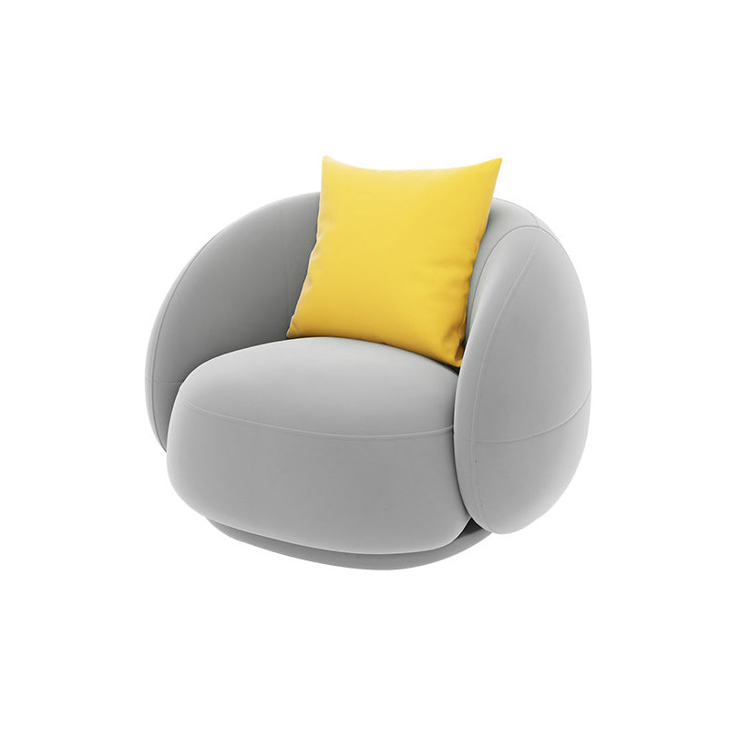 Contemporary Velvet/Wool Sofa with Tuxedo Arm and Tight Back 35"L x 29.5"W x 24"H Grey Clearhalo 'furn' 'furn_sofas' 'Furniture' 'Living Room Furniture' 'Sofa' 'sofas' 6280312