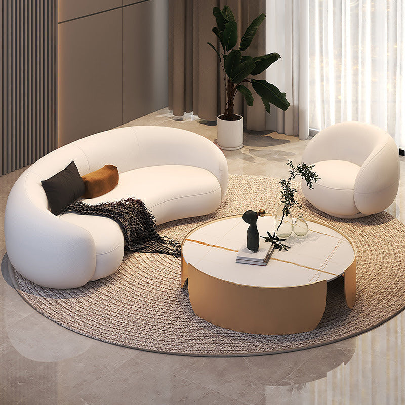 Contemporary Velvet/Wool Sofa with Tuxedo Arm and Tight Back Clearhalo 'furn' 'furn_sofas' 'Furniture' 'Living Room Furniture' 'Sofa' 'sofas' 6280315