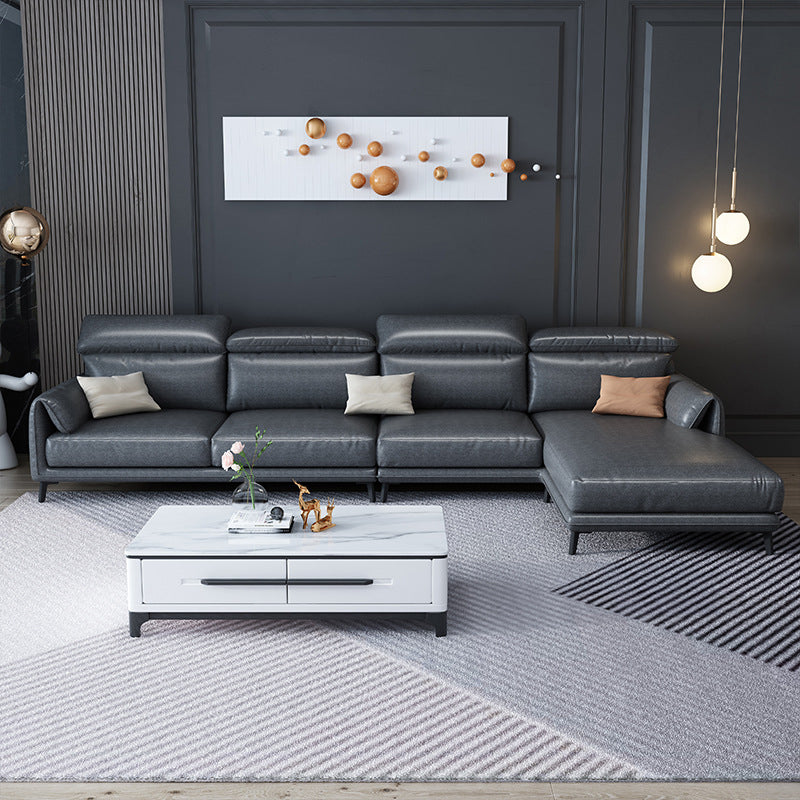 Stile moderno sciolto posteriore sciolto sezionale cuscino braccio 4 posti sezionale