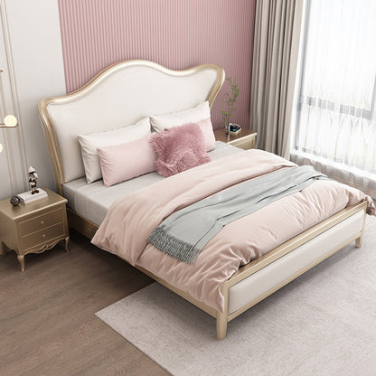 Cadre de lit en bois de pin pour mousse standard victorien avec des jambes en or personnalisées