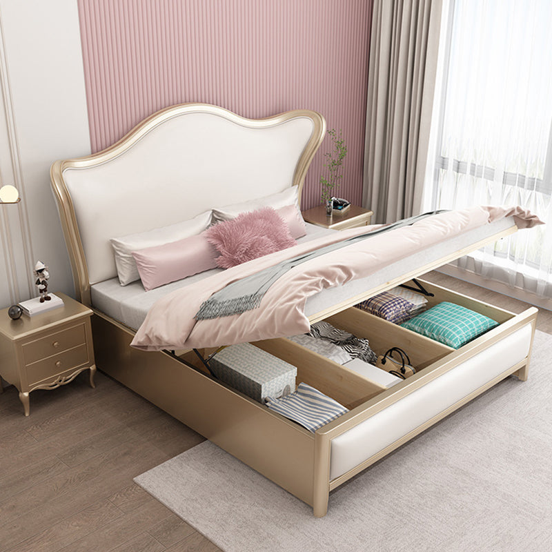 Cadre de lit en bois de pin pour mousse standard victorien avec des jambes en or personnalisées