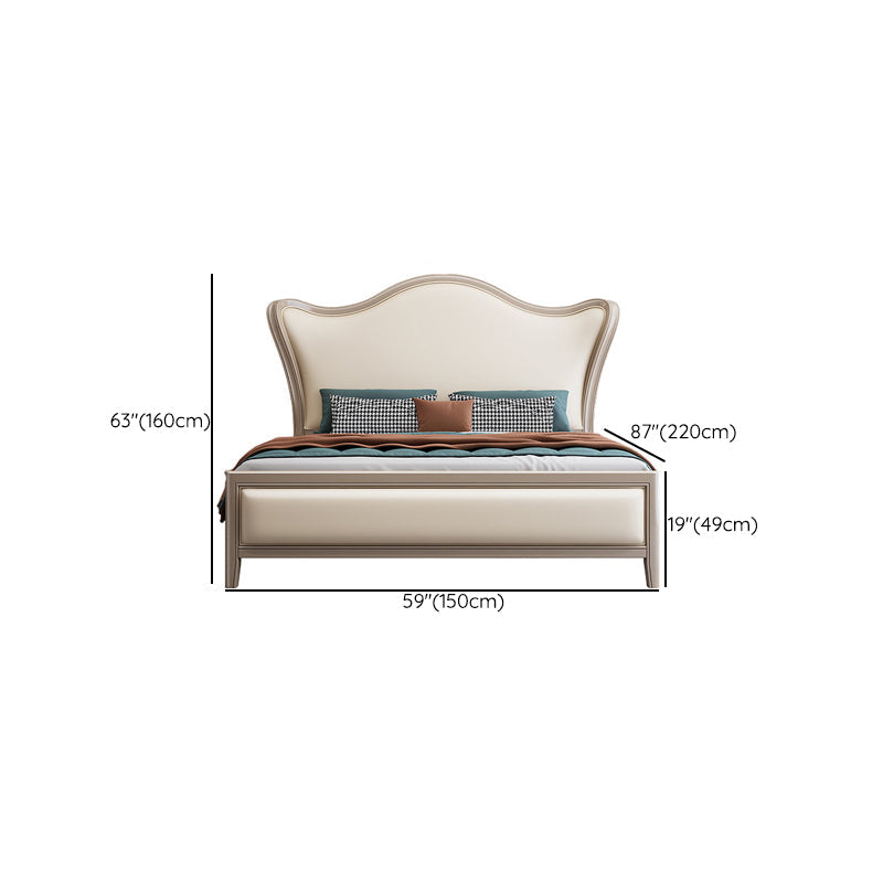 Cadre de lit en bois de pin pour mousse standard victorien avec des jambes en or personnalisées