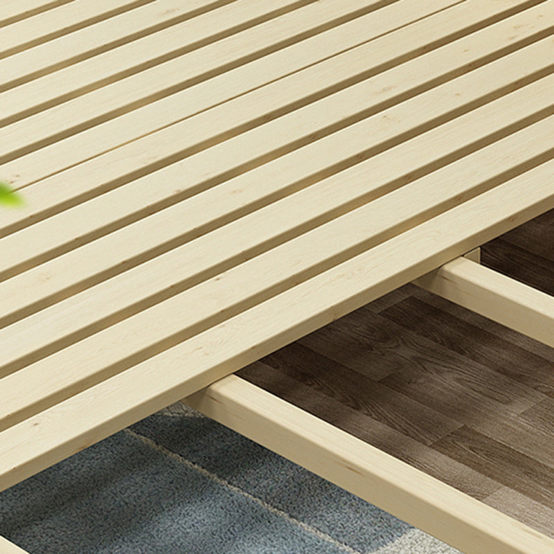 Rectangular Beige Pannee Lips Rubberwood et Cadre de lit de rotin avec tête de lit