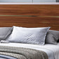Mid-Century Modern Standard Bed Walnut Espresso Bed Frame With Custom Gold Legs Clearhalo 'Bedroom Furniture' 'Beds' 'furn' 'furn_beds' 'Furniture' 6280579