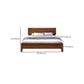 Mid-Century Modern Standard Bed Walnut Espresso Bed Frame With Custom Gold Legs Clearhalo 'Bedroom Furniture' 'Beds' 'furn' 'furn_beds' 'Furniture' 6280587