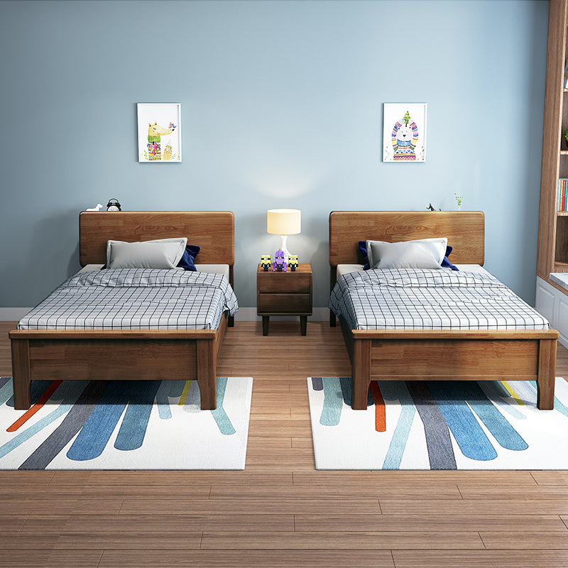 Solid Wood Rectangular Standard Bed Headboard Bed with Custom Legs Clearhalo 'Bedroom Furniture' 'Beds' 'furn' 'furn_beds' 'Furniture' 6280616