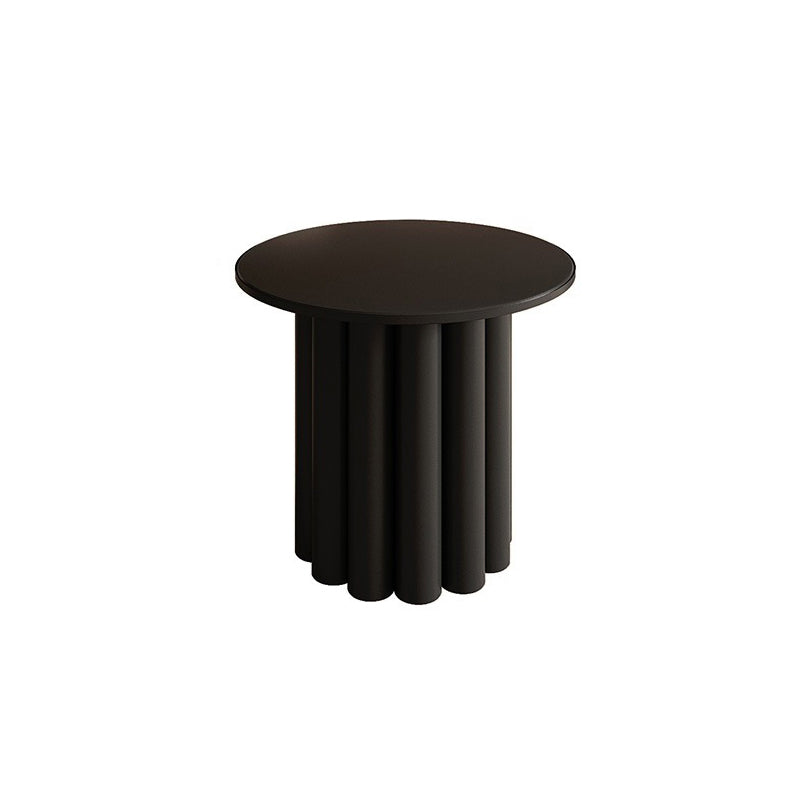 Single Coffee Table Pedestal Solid Wood Round Cocktail Table 20"L x 20"W x 16"H Black Clearhalo 'Coffee & Accent Tables' 'Coffee Tables' 'coffee_tables' 'furn' 'furn_coffee_tables' 'Furniture' 'Living Room Furniture' 6280644