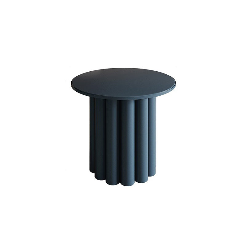 Single Coffee Table Pedestal Solid Wood Round Cocktail Table 20"L x 20"W x 16"H Blue Clearhalo 'Coffee & Accent Tables' 'Coffee Tables' 'coffee_tables' 'furn' 'furn_coffee_tables' 'Furniture' 'Living Room Furniture' 6280645
