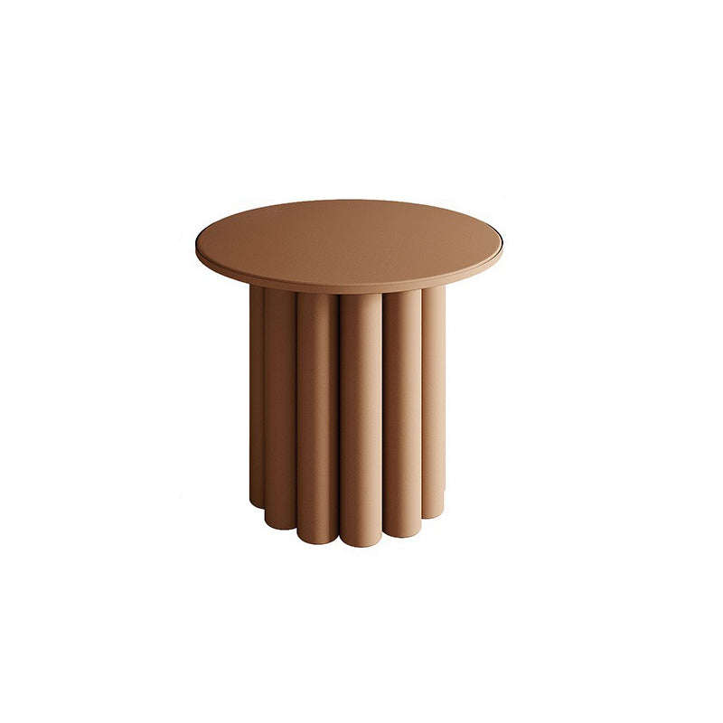 Single Coffee Table Pedestal Solid Wood Round Cocktail Table 20"L x 20"W x 16"H Brown Clearhalo 'Coffee & Accent Tables' 'Coffee Tables' 'coffee_tables' 'furn' 'furn_coffee_tables' 'Furniture' 'Living Room Furniture' 6280646