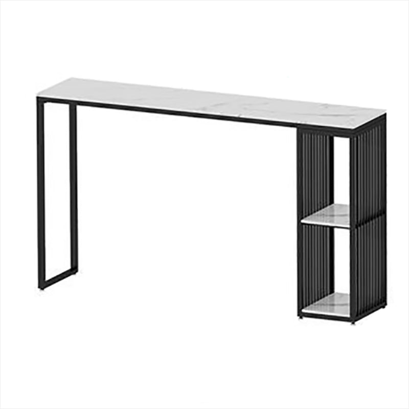 Modern Bar Table Set 1/3 Pieces Faux Marble Counter Height Set with Upholstered Stools Clearhalo 'Bar Furniture' 'furn' 'furn_home_bar_bar_sets' 'Furniture' 'Home Bars & Bar Sets' 'home_bar_bar_sets' 'Kitchen & Dining Furniture' 6280846