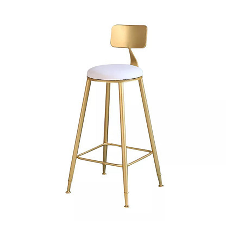 Modern Bar Table Set 1/3 Pieces Faux Marble Counter Height Set with Upholstered Stools Gold 30"H Stool (Single) Clearhalo 'Bar Furniture' 'furn' 'furn_home_bar_bar_sets' 'Furniture' 'Home Bars & Bar Sets' 'home_bar_bar_sets' 'Kitchen & Dining Furniture' 6280849
