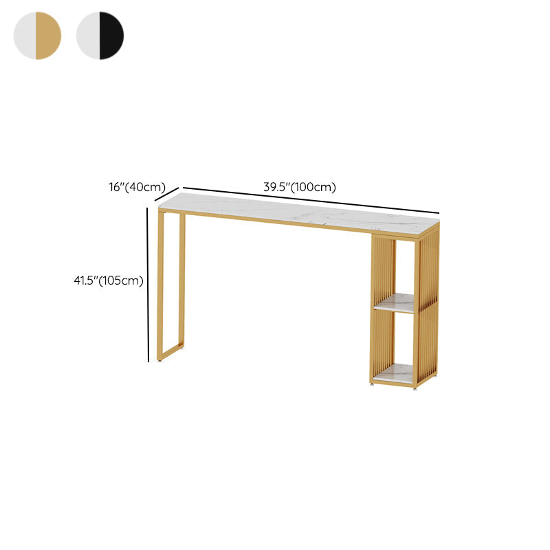 Modern Bar Table Set 1/3 Pieces Faux Marble Counter Height Set with Upholstered Stools Clearhalo 'Bar Furniture' 'furn' 'furn_home_bar_bar_sets' 'Furniture' 'Home Bars & Bar Sets' 'home_bar_bar_sets' 'Kitchen & Dining Furniture' 6280853