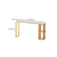 Modern Bar Table Set 1/3 Pieces Faux Marble Counter Height Set with Upholstered Stools Clearhalo 'Bar Furniture' 'furn' 'furn_home_bar_bar_sets' 'Furniture' 'Home Bars & Bar Sets' 'home_bar_bar_sets' 'Kitchen & Dining Furniture' 6280859