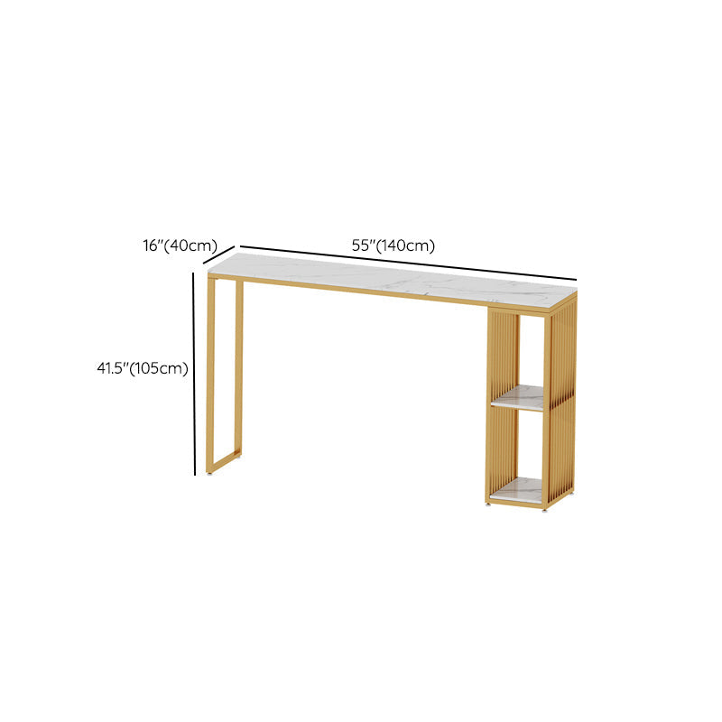 Modern Bar Table Set 1/3 Pieces Faux Marble Counter Height Set with Upholstered Stools Clearhalo 'Bar Furniture' 'furn' 'furn_home_bar_bar_sets' 'Furniture' 'Home Bars & Bar Sets' 'home_bar_bar_sets' 'Kitchen & Dining Furniture' 6280859