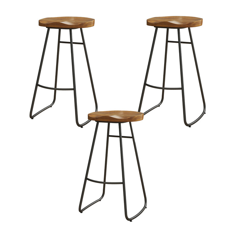 Rectangle Bar Table Set Modern 1/3 Pieces Solid Wood Counter Height Set Black 28.7"H Stool (Set of 3) Clearhalo 'Bar Furniture' 'furn' 'furn_home_bar_bar_sets' 'Furniture' 'Home Bars & Bar Sets' 'home_bar_bar_sets' 'Kitchen & Dining Furniture' 6280877