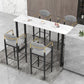 Industrial Pub Dining Set 1/3/5 Pieces Rectangular Bar Stool and Table Set Clearhalo 'Bar Furniture' 'furn' 'furn_home_bar_bar_sets' 'Furniture' 'Home Bars & Bar Sets' 'home_bar_bar_sets' 'Kitchen & Dining Furniture' 6280984