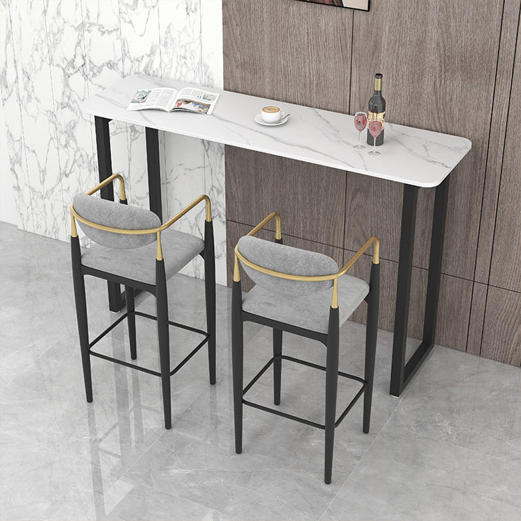 Industrial Pub Dining Set 1/3/5 Pieces Rectangular Bar Stool and Table Set Clearhalo 'Bar Furniture' 'furn' 'furn_home_bar_bar_sets' 'Furniture' 'Home Bars & Bar Sets' 'home_bar_bar_sets' 'Kitchen & Dining Furniture' 6280990