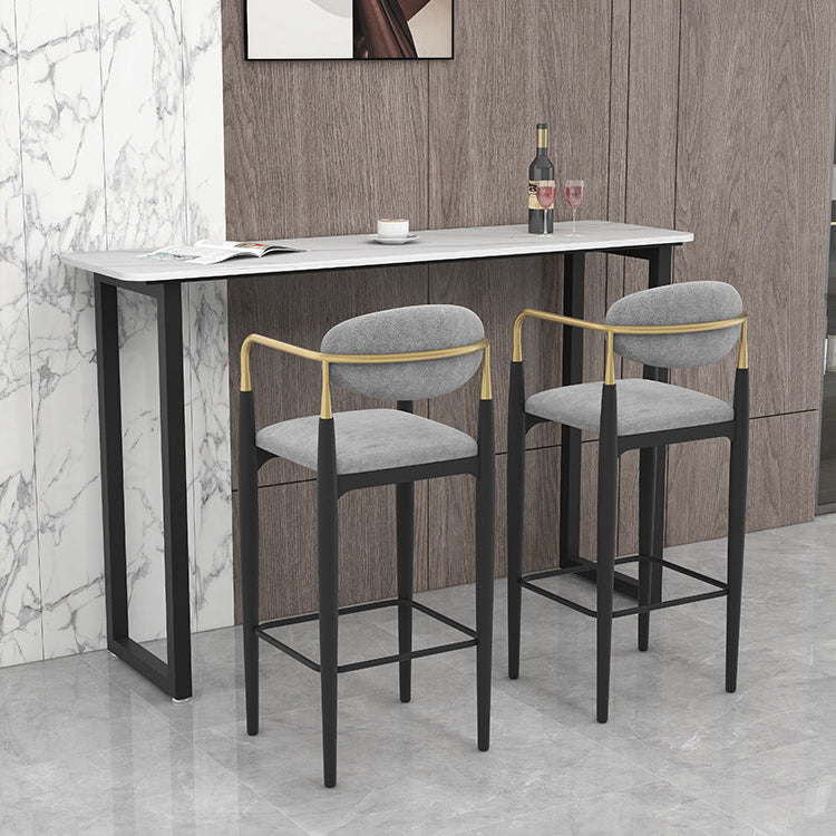 Industrial Pub Dining Set 1/3/5 Pieces Rectangular Bar Stool and Table Set Clearhalo 'Bar Furniture' 'furn' 'furn_home_bar_bar_sets' 'Furniture' 'Home Bars & Bar Sets' 'home_bar_bar_sets' 'Kitchen & Dining Furniture' 6280991