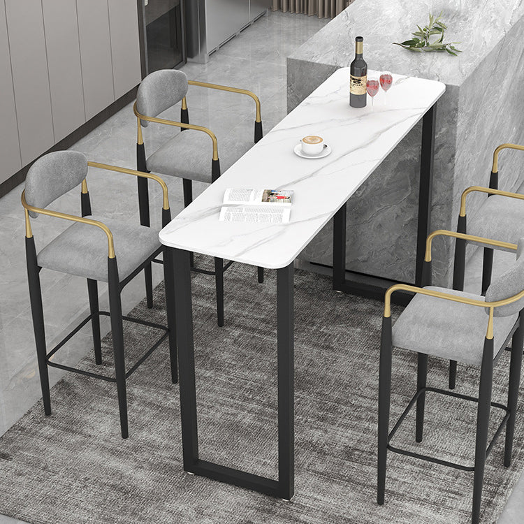 Industrial Pub Dining Set 1/3/5 Pieces Rectangular Bar Stool and Table Set Clearhalo 'Bar Furniture' 'furn' 'furn_home_bar_bar_sets' 'Furniture' 'Home Bars & Bar Sets' 'home_bar_bar_sets' 'Kitchen & Dining Furniture' 6280993