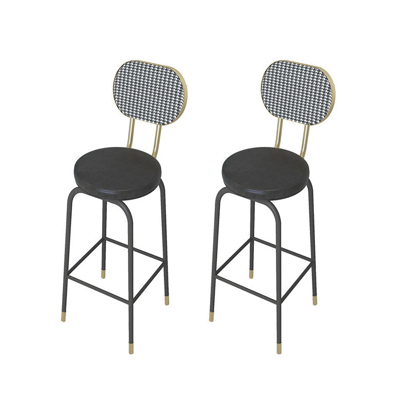 Industrial Bar Table Set 1/2/3 Pieces Bar Stool and Table Set Black 30"H Stools (Set of 2) Clearhalo 'Bar Furniture' 'furn' 'furn_home_bar_bar_sets' 'Furniture' 'Home Bars & Bar Sets' 'home_bar_bar_sets' 'Kitchen & Dining Furniture' 6281086