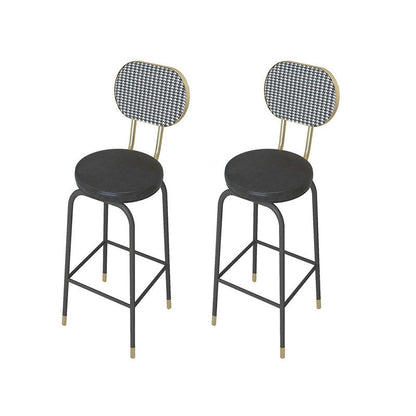 Industrial Bar Table Set 1/2/3 Pieces Bar Stool and Table Set Black 30"H Stools (Set of 2) Clearhalo 'Bar Furniture' 'furn' 'furn_home_bar_bar_sets' 'Furniture' 'Home Bars & Bar Sets' 'home_bar_bar_sets' 'Kitchen & Dining Furniture' 6281086